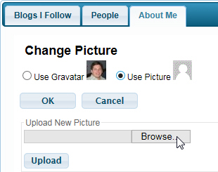 Change Picture - Use Picture - Browse