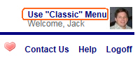 Return to Classic Menu