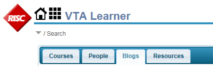 Search Blogs tab