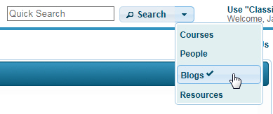 Quick Search using Blogs
