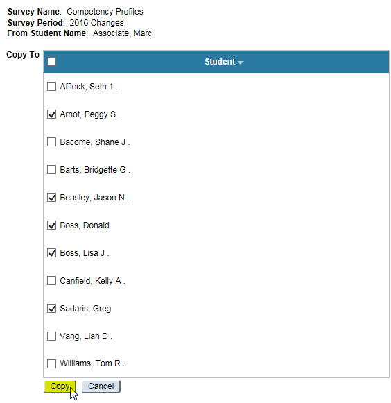 My Advisor - Copy Feature