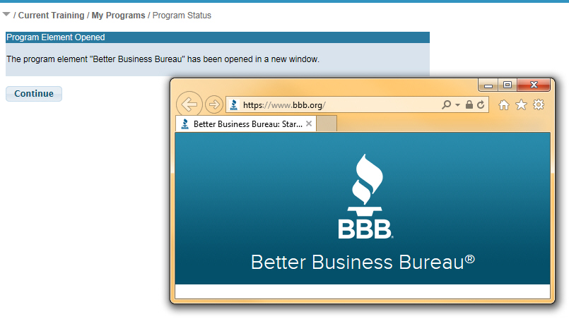 Program "Link" Element credited upon launch