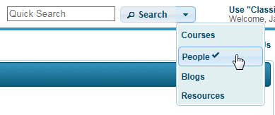 Quick Search using People